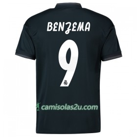 Camisolas de Futebol Real Madrid Benzema 9 Equipamento Alternativa 2018/19 Manga Curta